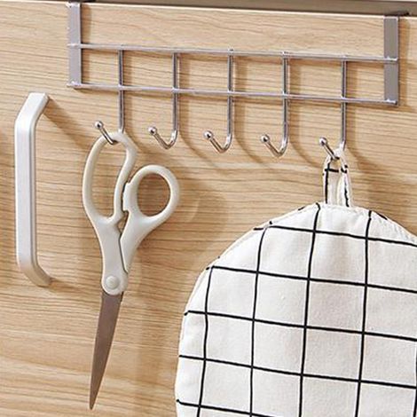 [Accessoire Porte] Over The Door Hook SANS PERÇAGE Cuivre Multipurpose pour Vêtements Serviettes Sacs Porte de Cuisine Rack 1 porte (1/5)