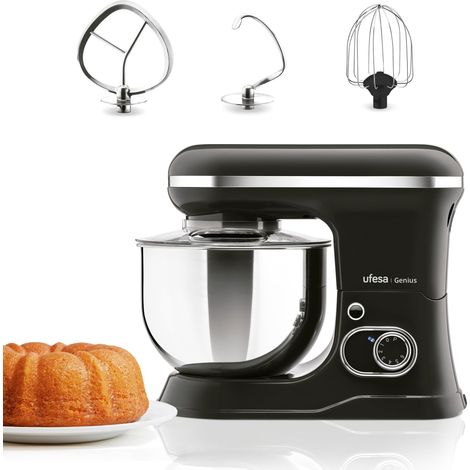 Robot Pâtissier 5 en 1 pour Pâtisserie, 1200W, 5L, Robot de Cuisine Multifonction, Bol en Acier Inoxydable, 6 Vitesses + Turbo, 3 Accessoires Inclus, Sans BPA (1/5)