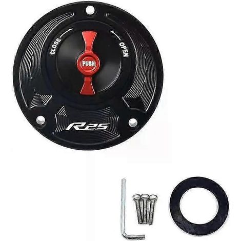 For Yamaha Yzf R1m R1 R3 R15v3 R15m R15 V4 Keyless Motorcycle Fuel Gas Tank Cap Cover Aluminum Accessories( R25 RED) (1/5)