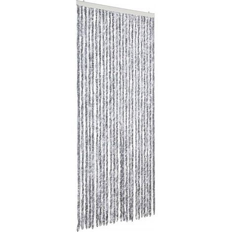 Moustiquaire,Rideau anti-moustique Blanc et gris 100x220 cm Chenille CFW15982 (1/5)