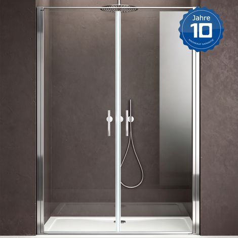doporro Duschtür Nischentür dusche Duschabtrennung Duschkabine 90x195cm ESG-Sicherheitsglas Duschtür aus Klarglas mit Hebe- und Senkmechanismus inkl. NANO-Beschichtung Teramo66K