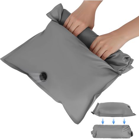 Sacs de rangement sous vide réutilisables, lot de 2 sacs de compression manuelle, en tissu Oxford résistant aux déchirures, sans pompe à air, gain de place.-AquaForge (1/5)