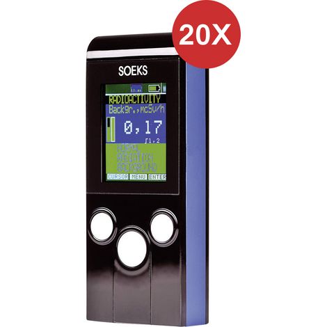 Pack 20 Détecteurs de Radioactivité Nucléaire Compteur Geiger Radiomètre Dosimètre - Soeks 01M - Mesure Gamma Beta X Ray ALAR (1/5)