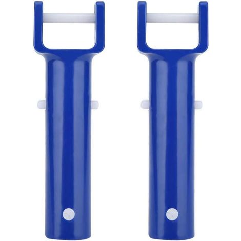 2pcs poignée de tête en v Bleu Piscine v Forme Clip Brosse poignée de la tête de Remplacement Piscine Accessoires
