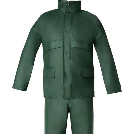 Wasserdichter grüner Polyurethan-Anzug Größe 8-XL (1/3)