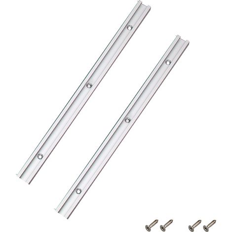 2 Stück 400 mm T-Schiene, Aluminium-T-Nut, T-Nut-Gehrungsschiene für Tischkreissägen, Oberfräsen und Holzbearbeitungswerkzeuge, 19 x 9,5 mm (1/3)
