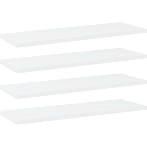 Bücherregal-Bretter 4 Stk. Weiß 60x20x1,5 cm Holzwerkstoff