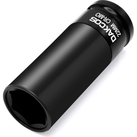 Douille 22 mm 1/2" Clé à choc pour écrou de roue, noire (1/5)