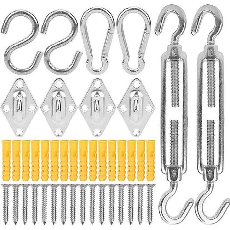 Accessoires de quincaillerie pour auvent de bateau en acier inoxydable : boucle à ressort en forme de losange, crochets à ressort.