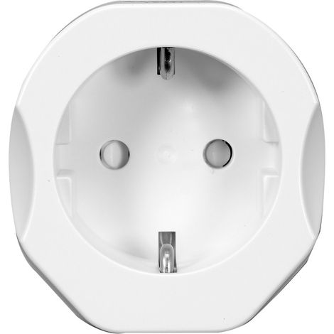Adaptador de enchufe eléctrico, Sthor 72441, conversión segura de corriente, ideal para hogar y oficina, diseño compacto y duradero, fácil de instalar, color blanco