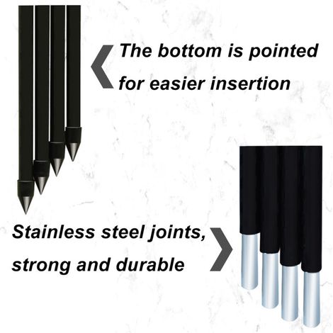 Support de plantes grimpantes - Treillis jardin avec traitement anti-rouille et 6 tailles disponibles (125cm/155cm Noir/Blanc) - 1 Set d'assemblage facile (1/4)