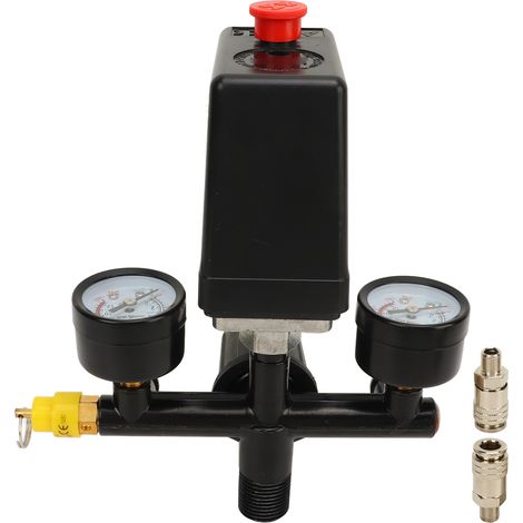 FBANG Valve de commande de pressostat de compresseur d'air Style européen 3 en 1 fournitures de connecteur rapide