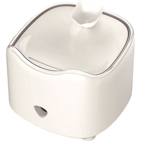 royaluxe -Distribut d'eau pour animaux de compagnie, blanc, double purification, grande capacité 1,8 l, niveau d'eau, séparation de sécurité électrique visible, mot silencieux (1/4)