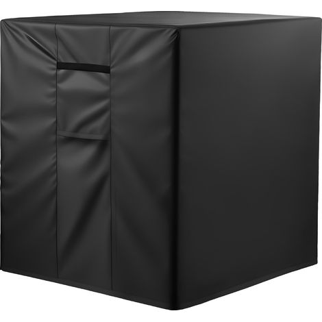 Housse climatiseur extérieur étanche, couverture de protection 96 x 96 x 101 cm, maille de ventilation, noir (1/5)