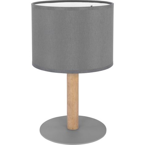Tischlampe in Graphit Holz SEYA Wohnzimmer Leuchte