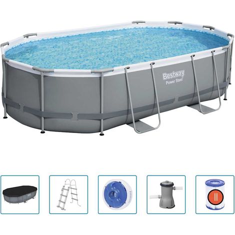 Maison Exclusive - Power Stahlrahmen-Pool Set 488x305x107 cm (1/5)