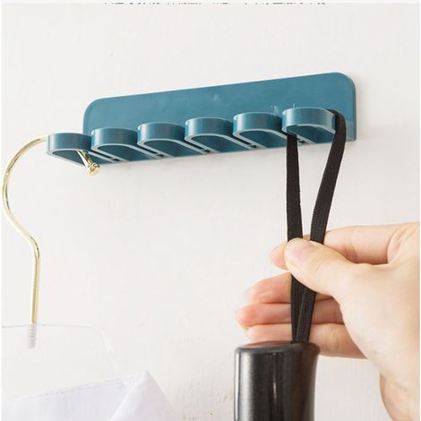 Crochets muraux adhésifs pour la maison, sans traces, supports de suspension sans perçage pour torchons de cuisine et étagères de salle de bain (1/5)