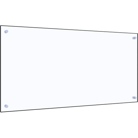 Dosseret de cuisine Fond de hotte Crédence de cuisine Transparent 100x50 cm Verre trempé NSME9335 (1/4)