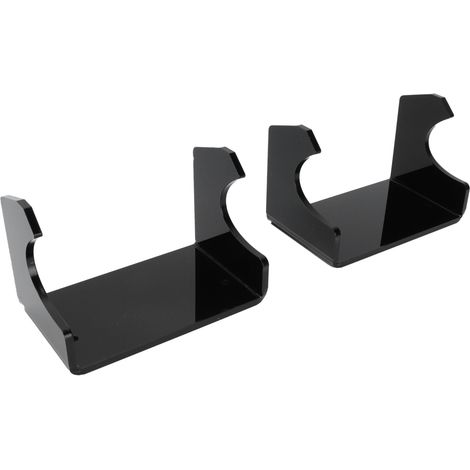 Lot de 2 supports de rangement pour longboards, à fixer au mur, pour chambre ou salon, noir. (1/5)