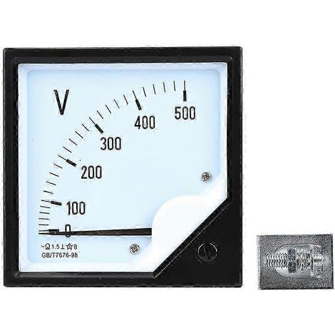 Voltmètre analogique foursquare pour panneaux CA 0-500 V pour appareils de commande électroniques (1/5)