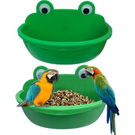 Bol Oiseau pour Cage - Récipient Aliments Oiseaux - 2 Pièces Bol Anti - (1/5)