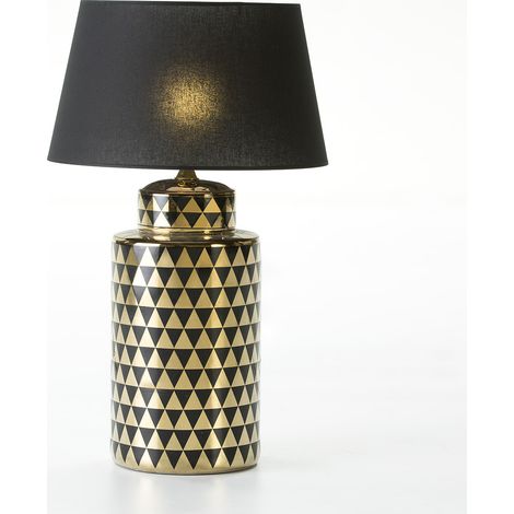 Tischlampe 23x23x51 Gold / Schwarz -Keramik ohne Bildschirmbeleuchtung / Tischlampen für alle Stile, um dem Haus eine Note zu verleihen (1/3)