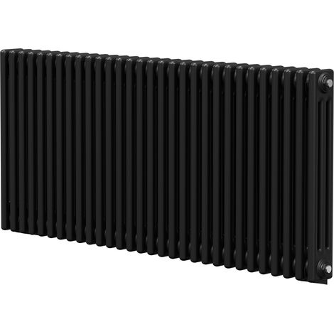 Colore Colosseum Matt Black 600mm x 1355mm Triple Panel Radiator (1/5)