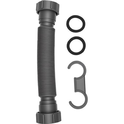 Tuyau de vidange d'évier connexion filetée 45mm kit de siphon en P extensible jusqu'à 31.5in pour cuisine, salle de bain (1/5)