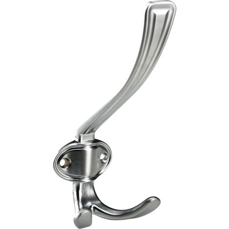 Hettich Hut- und Mantelhaken 15,5 x 6,8 x 8 cm Aluminium-Optik - 1 Stück Möbelbeschläge