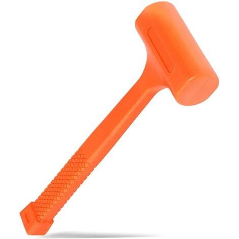 Marteau à Coup Mort en Caoutchouc Non élastique, maillet Unicast 1LB pour Outil de Travail Multifonctionnel au Sol, Marteau en Caoutchouc (1/5)
