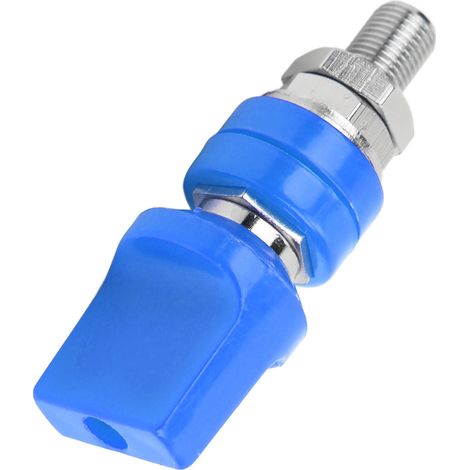 Connecteur de borne à vis M10 100A pour câble fort, compatible fiches bananes 4mm, couleur bleue
