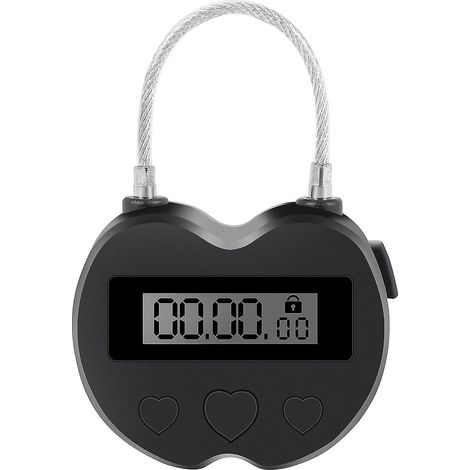 Minuteur électronique de voyage multifonction avec affichage LCD et verrouillage horaire, étanche et rechargeable par USB. (1/5)