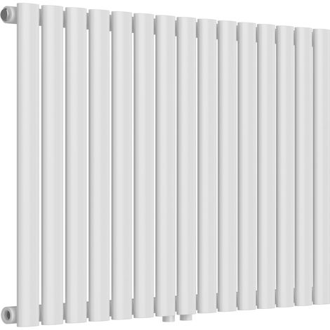 Radiatore a pannello di design piatto 653 watt acciaio 60 x 90 cm bianco 030010460