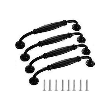 Stück Möbelgriffe, schwarz, für Küche, Schrank und Schublade, Schlafzimmermöbel, Lochabstand 128 mm