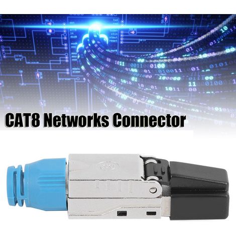 Werkzeugloser, druckloser, geschirmter und staubdichter CAT8-Netzwerkstecker mit RJ45-Anschluss (1/5)
