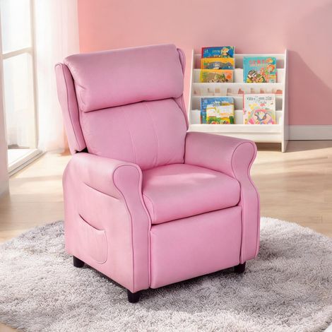 Fauteuil enfant réglable en bois et PP avec repose-pieds 58 x 53 (1/5)