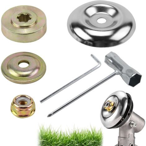 6 Pièces Universelle Kit Fixation écrou Lame Boîte, Kit de Fixation Universel pour Lames de Débroussailleuse, Morceaux Kit Ecrou Tete Debroussailleuse, pour Tondeuse à Gazon et Coupe-bordures