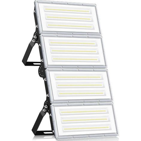 Projecteur LED Extérieur 400W, 4 en 1 40000LM 6500K Spot LED Extérieur mit Transformateur, IP67 Étanche pour Jardin, Terrasse, Garage, Usine, Sites Sportifs (1/5)