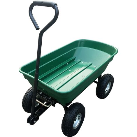 Herzberg HG-8028-75: Carro volcador para carretilla con ruedas de 75 L