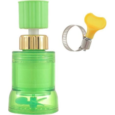 Mitigeur de cuisine universel rotatif pare-éclaboussures filtre de douche (vert gazon) (1/3)