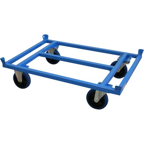 Carrello Porta Pallet Basso - Ruote Girevoli con Freno