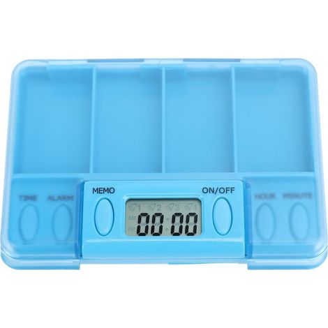 Boîte de rangement de pilules numérique, portable, intelligente, boîte de rappel de médicaments, distributeur de médicaments électronique avec plusieurs compartiments, porte-médicaments de voyage (1/5)