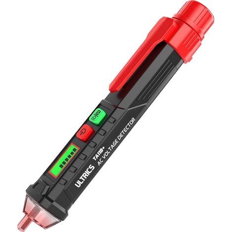Détecteur de tension sans contact, testeur de tension de sensibilité réglable 12V - 1000v, stylo de test électrique avec lampe de poche, sonnerie d'alarme d'électricien, point d'arrêt