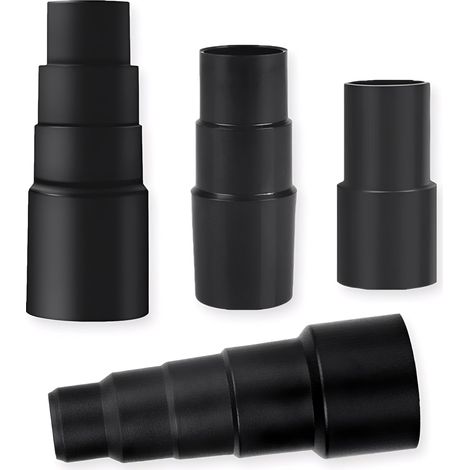 Kit de 4 réducteurs adaptables, compatibles avec les aspirateurs eau et poussière - Convertissez les diamètres suivants : 1 1/2'' à 1 3/8'' à 1 1/4'', 1'' à 1 1/8'' à 1 3/8'', 25/30/34 à 42mm (1/5)
