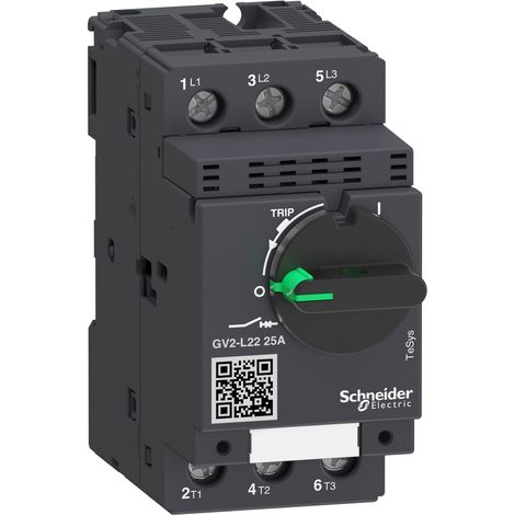 Disjoncteur moteur GV2L 25 A 3P 3d déclencheur magnétique - GV2L22