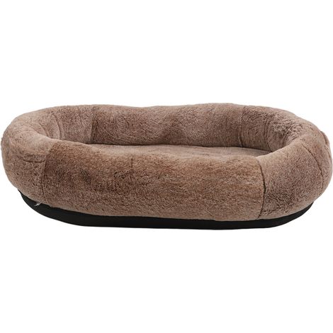 Human Dog Bed Detachable Anti Slip Large Comfy Plush Large Bean Bag Nap Floor Bed for People Pets Gradient Coffee 100 X 70 X 20cm / 39.4 X 27.6 X 7.87in (1/5)