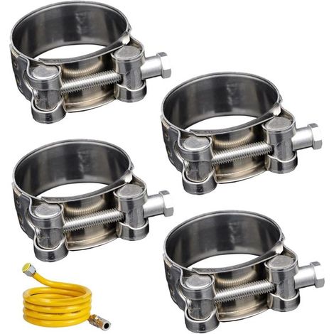 Fascette stringitubo in acciaio inox, intervallo di serraggio 36-39 mm, resistenti alla ruggine, fascetta stringitubo robusta con bullone a T, pinze per fascette stringitubo, fascette (1/5)