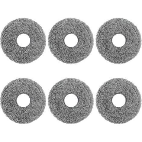 Serpillières microfibre lavables – 6 pièces compatibles Dreame L10 Ultra, L10S Pro, X40 Ultra, X20+, L20 Ultra – haute absorption (1/4)