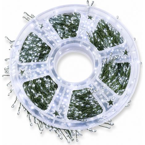 Guirlande LED Solaire à Fil de Cuivre Blanc Froid, 300 LED, 9 m, Télécommande, 8 Modes, Étanche Extérieur (1/5)