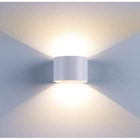 Applique Murale Extérieure LED Lampe Murale Étanche Luminaire Murale Réglable Blanc 12W Lumière Blanc Froid - 1Pcs (1/5)
